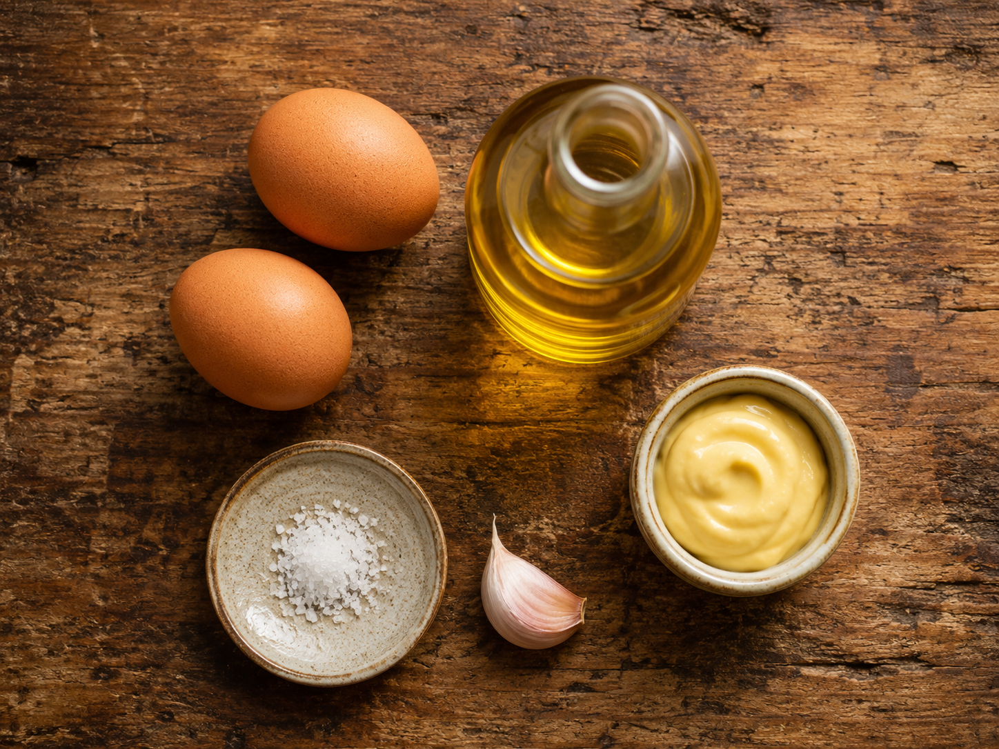 Ingredientes para mayonesa casera