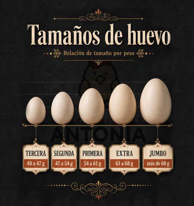 Calibres de huevos La Gallinita de Antonia
